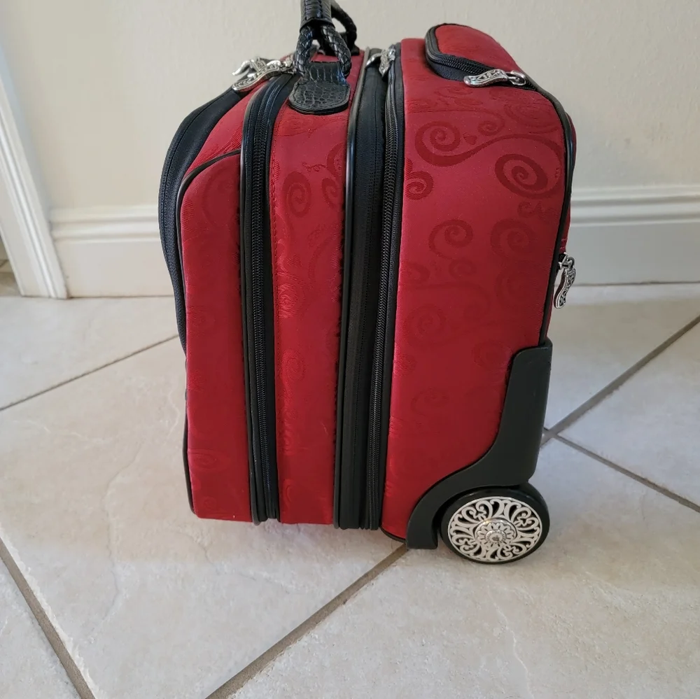 Brighton Red and Black Laptop Bag with Heart Accent